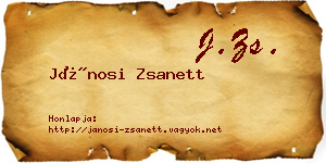 Jánosi Zsanett névjegykártya