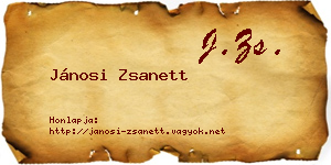 Jánosi Zsanett névjegykártya