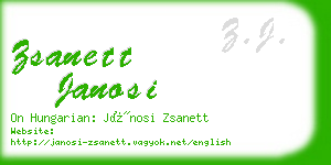 zsanett janosi business card